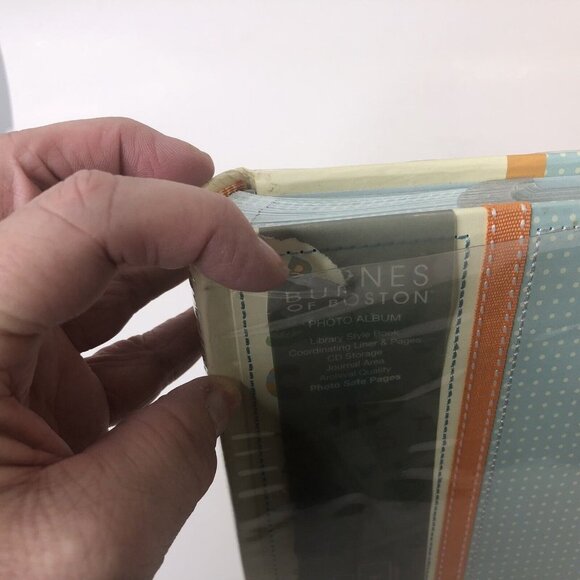 Burnes of Boston Photo Album Archival Paper CD Storage Rectangular Brown Blue - Picture 10 of 16